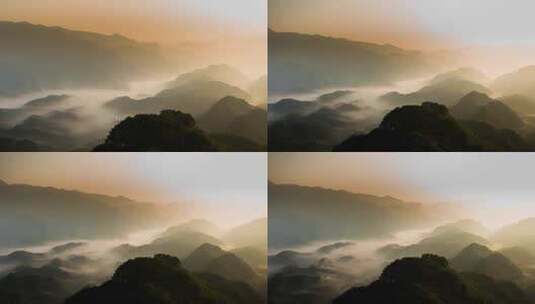 山峦叠嶂云雾缭绕高清在线视频素材下载