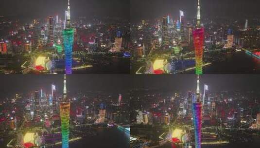 广州震撼城市夜景高清在线视频素材下载