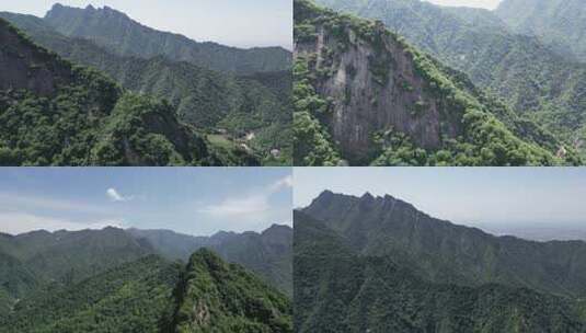 秦岭翠华山景区终南山4K风光航拍3高清在线视频素材下载