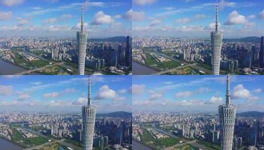广州塔蓝天-9高清在线视频素材下载