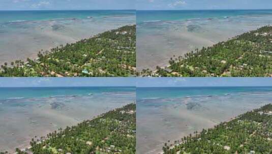 帕塔乔海滩在圣米格尔多斯Milagres Alagoas巴西。高清在线视频素材下载