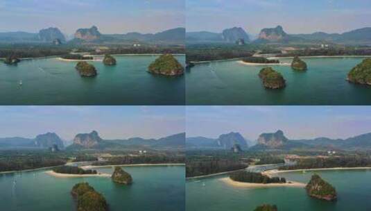 泰国沙滩渔船海边02高清在线视频素材下载