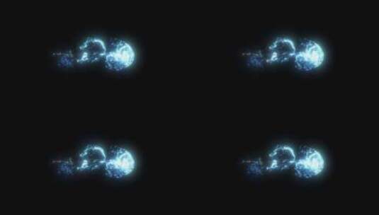 蓝色粒子能量光束【透明背景】高清在线视频素材下载