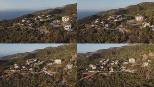 莱夫卡达，希腊，海下高架乡村建筑高清在线视频素材下载