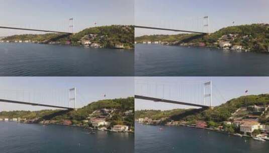 航拍海上大桥高清在线视频素材下载