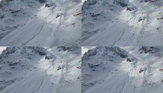 天空下的雪山高清在线视频素材下载