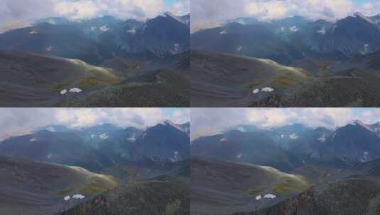 山脉和雪峰高清在线视频素材下载