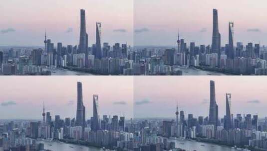 上海日出 上海夏天 陆家嘴 城市发展高清在线视频素材下载