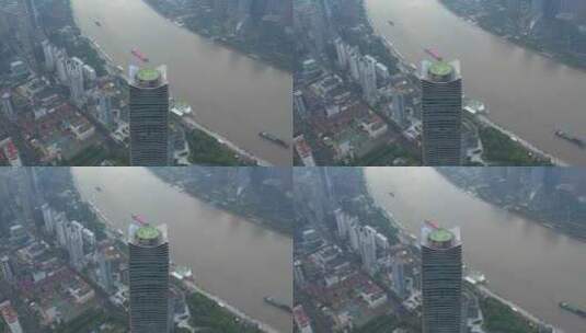 航拍上海·白玉兰广场高清在线视频素材下载