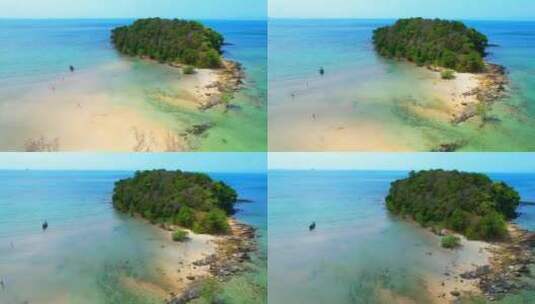 海洋中的小岛高清在线视频素材下载