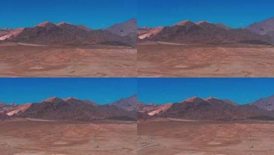 荒漠中的丹霞地貌高清在线视频素材下载
