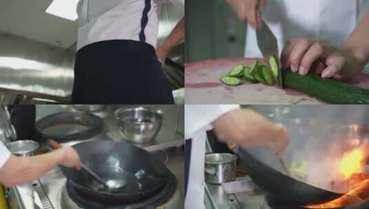 厨师炒菜高清在线视频素材下载