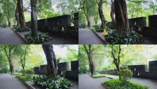 广州 越秀公园 古城墙高清在线视频素材下载
