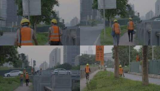 2023广州海珠磨碟沙企业总部基地工人高清在线视频素材下载