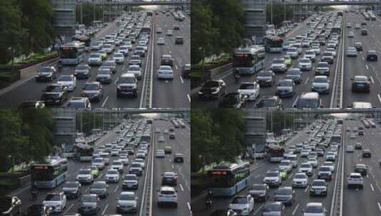 拥堵的城市交通高清在线视频素材下载
