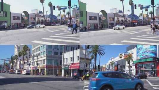 加州好莱坞街景空镜高清在线视频素材下载