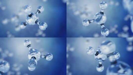 分子微晶模型的分子结构高清在线视频素材下载