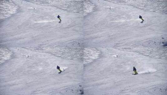 滑雪慢镜头高清在线视频素材下载