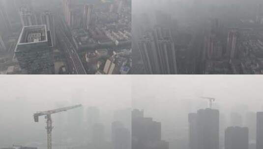 城市空气质量大雾高清在线视频素材下载