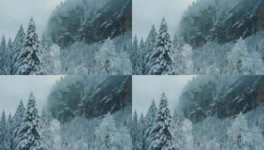 冬季雪中湖景高清在线视频素材下载
