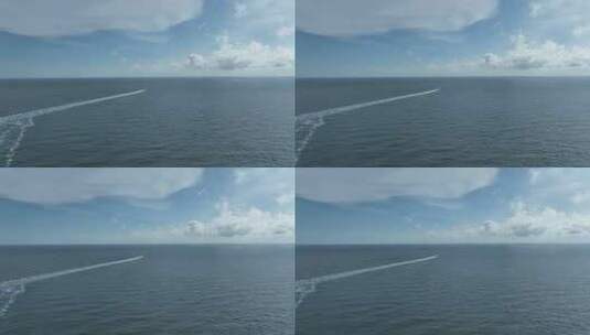 北海国际客运港开往涠洲岛的游船高清在线视频素材下载