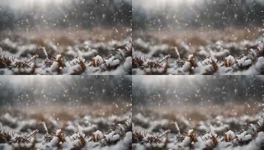 雪花特写雪景下雪天大雪纷飞白雪皑皑雪风景高清在线视频素材下载