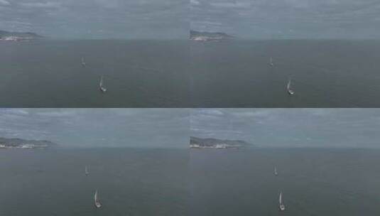 4K航拍游艇帆船（未调色未剪辑版本）6高清在线视频素材下载