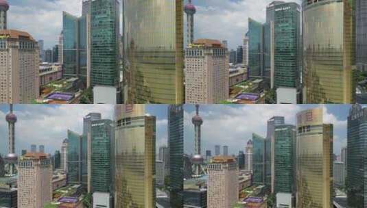 上海地标建筑群陆家嘴高清在线视频素材下载