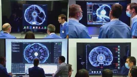 医学神经科学医院实验室会议谈论病人的治疗高清在线视频素材下载