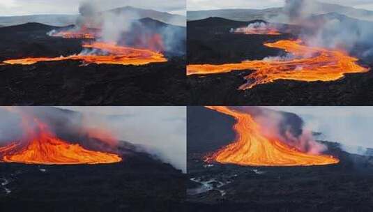 4K火山喷发火海岩浆熔岩高清在线视频素材下载