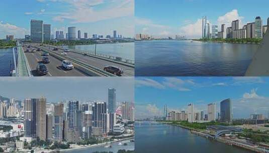 保利中心琶洲会馆金融中心高清在线视频素材下载