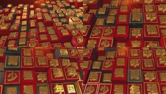 红色励志中国少年矩阵展示AE模板高清AE视频素材下载