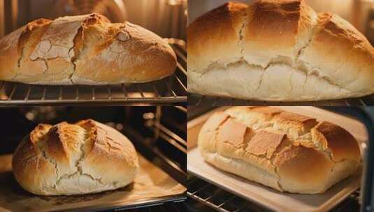 新鲜出炉的蓬松面包高清在线视频素材下载