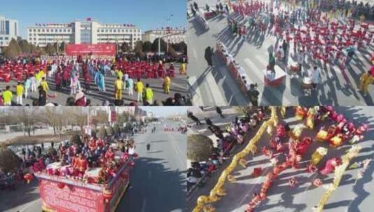 北方元宵节社火高清在线视频素材下载