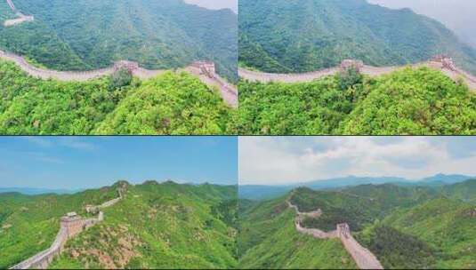 内蒙古长城自然风光全景高清在线视频素材下载