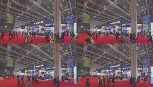 第八届进博会5.2馆国家综合展主馆国家馆高清在线视频素材下载