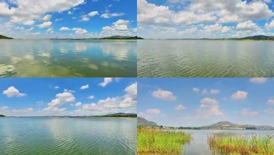 枣庄庄里水库水天一色延时摄影合集高清在线视频素材下载