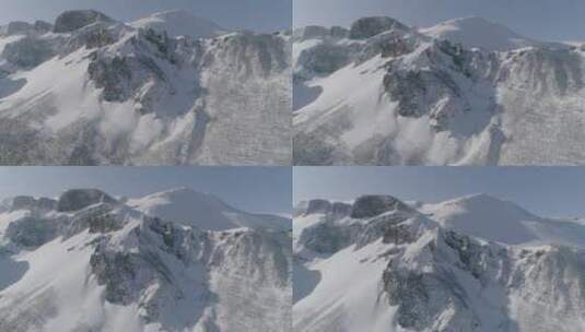 唯美大气震撼冬季长白山雪景航拍高清在线视频素材下载