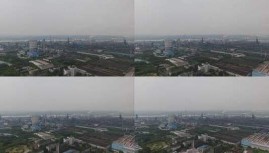 湖南湘潭工业钢厂航拍高清在线视频素材下载