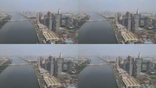 广州珠江航拍高清在线视频素材下载