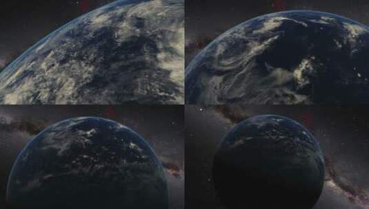 宇宙中的地球动画比较高清在线视频素材下载