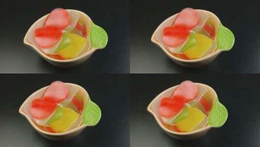 4K彩色虾片食品高清在线视频素材下载