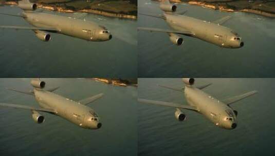 美国空军Kc10在海面上空行驶高清在线视频素材下载