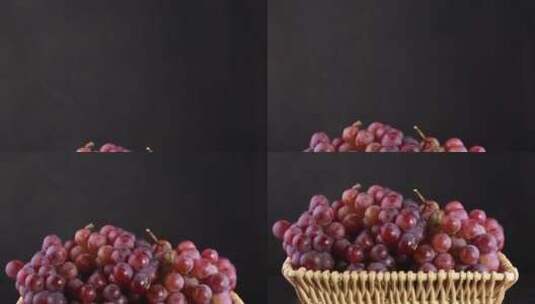 紫色葡萄玫瑰香葡萄高清在线视频素材下载