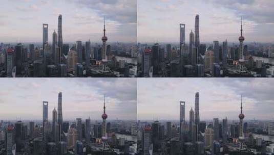上海航拍建筑风光高清在线视频素材下载