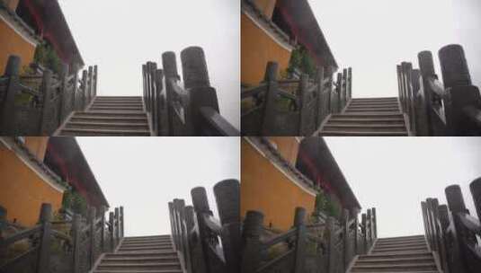 浙江普陀山梵音洞禅院建筑4K实拍视频高清在线视频素材下载