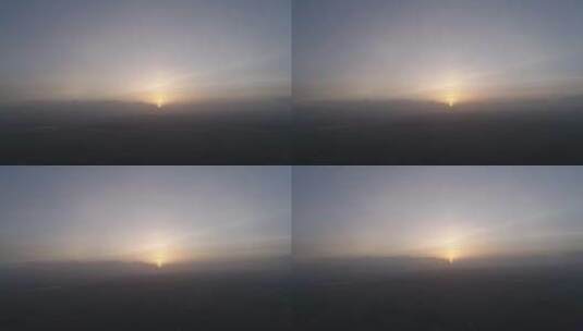 旅游景区 航拍冬季青海湖 日落 落日角度高清在线视频素材下载