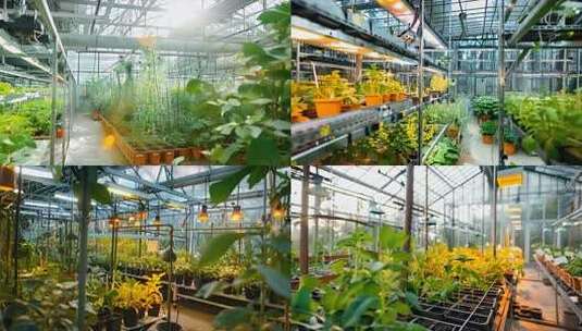 农业植物学研究实验室 植物杂交温室栽培高清在线视频素材下载