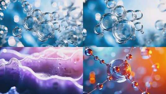 液体分子材料 工业用科技溶液 粘稠凝固高清在线视频素材下载