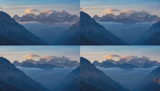 壮丽雪山山脉自然风光高清在线视频素材下载